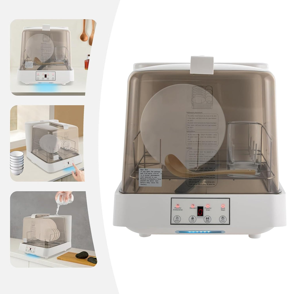 Portable Countertop Dishwashers,Portable Mini Dishwasher Countertop，Countertop Electric Dishes Dishwasher Automatic