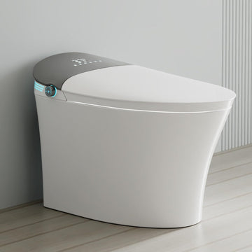 Smart Toilet With Bidet, One-Piece Elongated, Auto Open/Close & Flush, Heated Seat, Front & Rear Wash