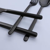 Black Silverware Set, 40-Piece Flatware Set for 8, 18/10 Stainless steel Cutlery Set