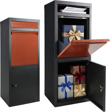 Package Delivery Boxes with Combination Lock- Parcel Drop Boxes Large Mailboxes for Packages 2-in-1 Design for Letters