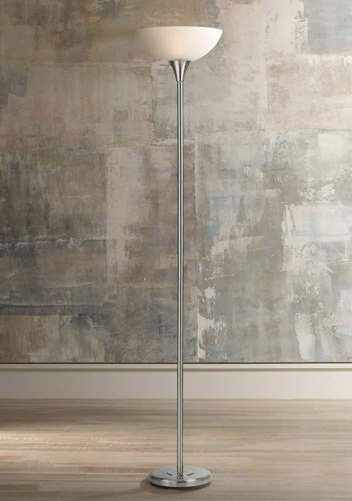 Transitional One Torchiere Lighting Accessories, Brushed Steel