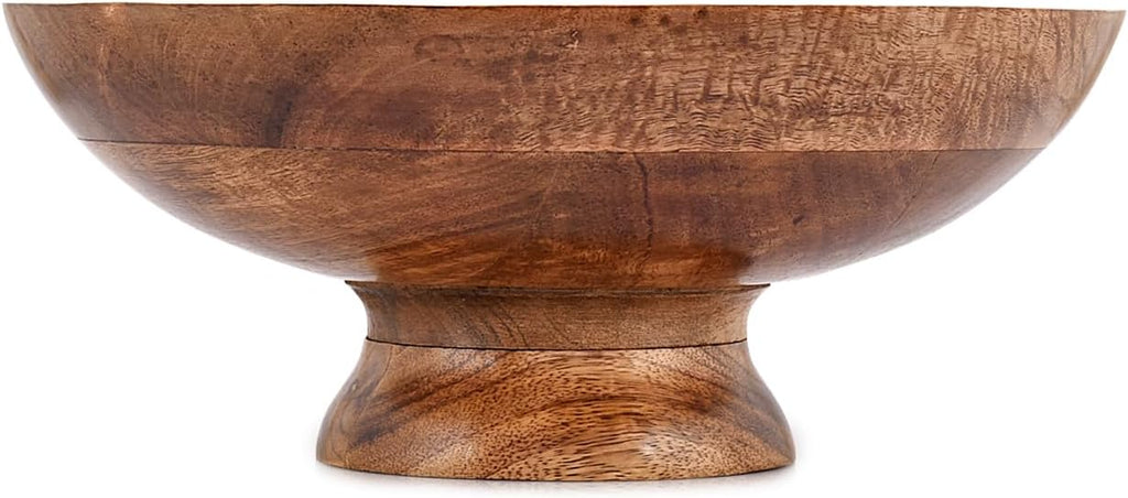 BOWL Mango Wood Round Shaped Serving Bowl For Fruit,Dessert Platter Tray Dish Kitchen Dining Fruit,Dessert,Snack (12"