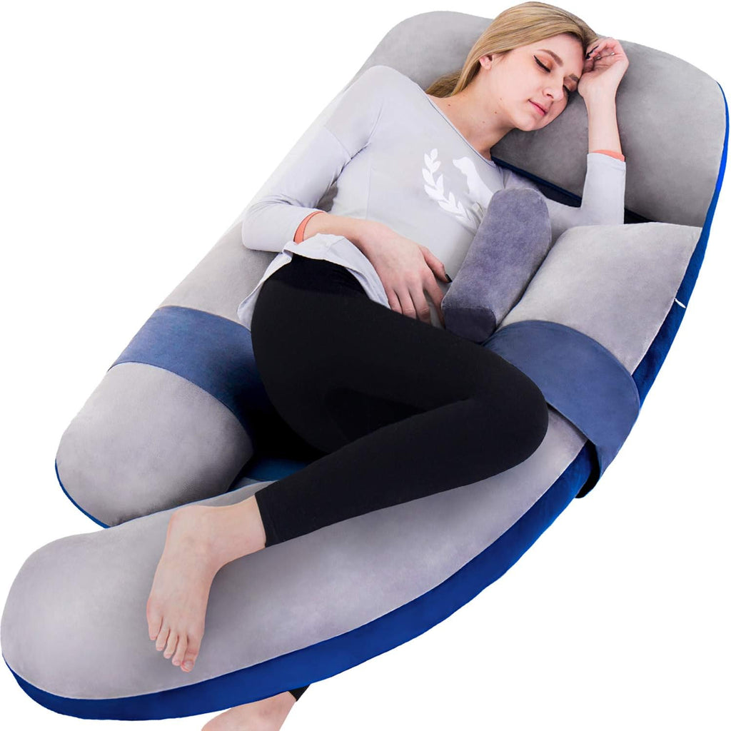 60in Full Body Pillow | Nursing, Maternity and Pregnancy Pillow | Extra Large U Shaped Sleeping Pillow with Removable