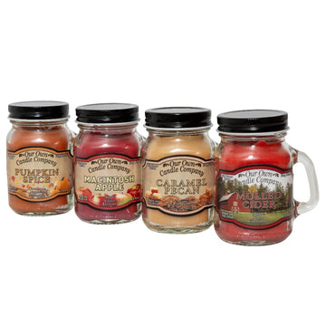 Fall Assortment 4 Pack Mini Mason Jar Candles