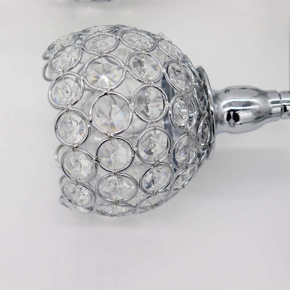 Crystal Candle Holders 3 Arms Silver Candelabras,Candle Holder, Crystal Table Centerpieces,Buffet Cabinet Candelabra
