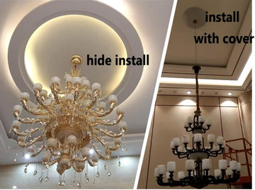 220 lb Rotating Motorized Chandelier Lift System with Remote Control – Light-Duty