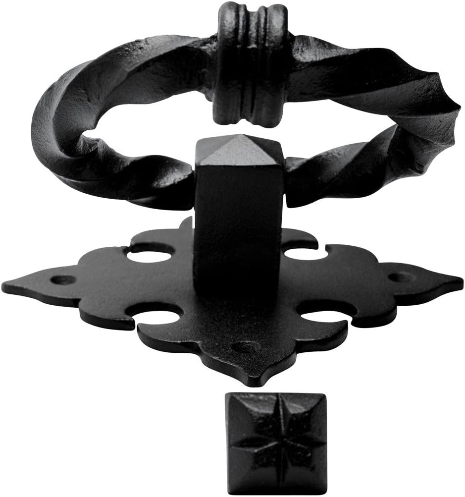 Door Knockers 7 in. Cast Iron Round Door Knocker with Mounting Hardware