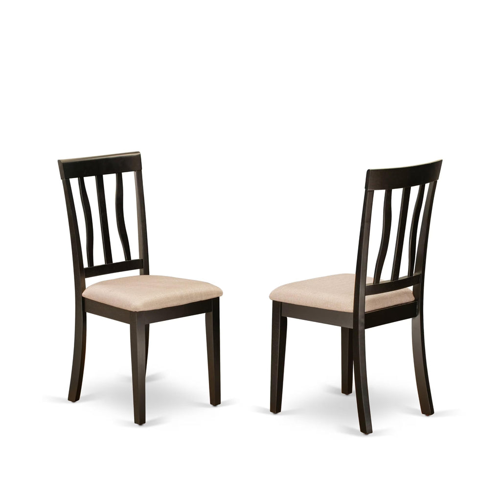 West Furniture 6 Piece Dining Table Set Contains a Rectangle Dining Room Table with Butterfly Leaf and 4