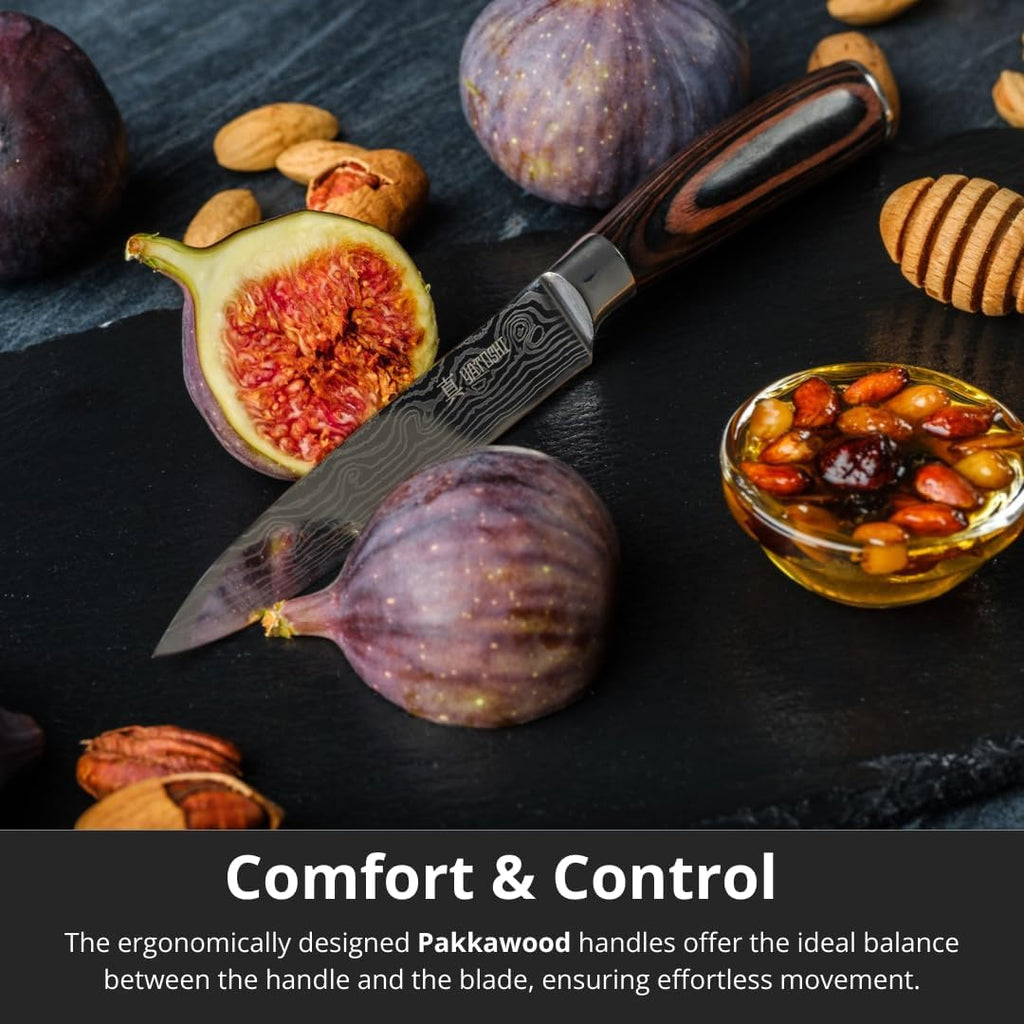 Professional Kitchen Knife Set, 15 Pieces, High Carbon Stainless Steel, Ergonomic Handle