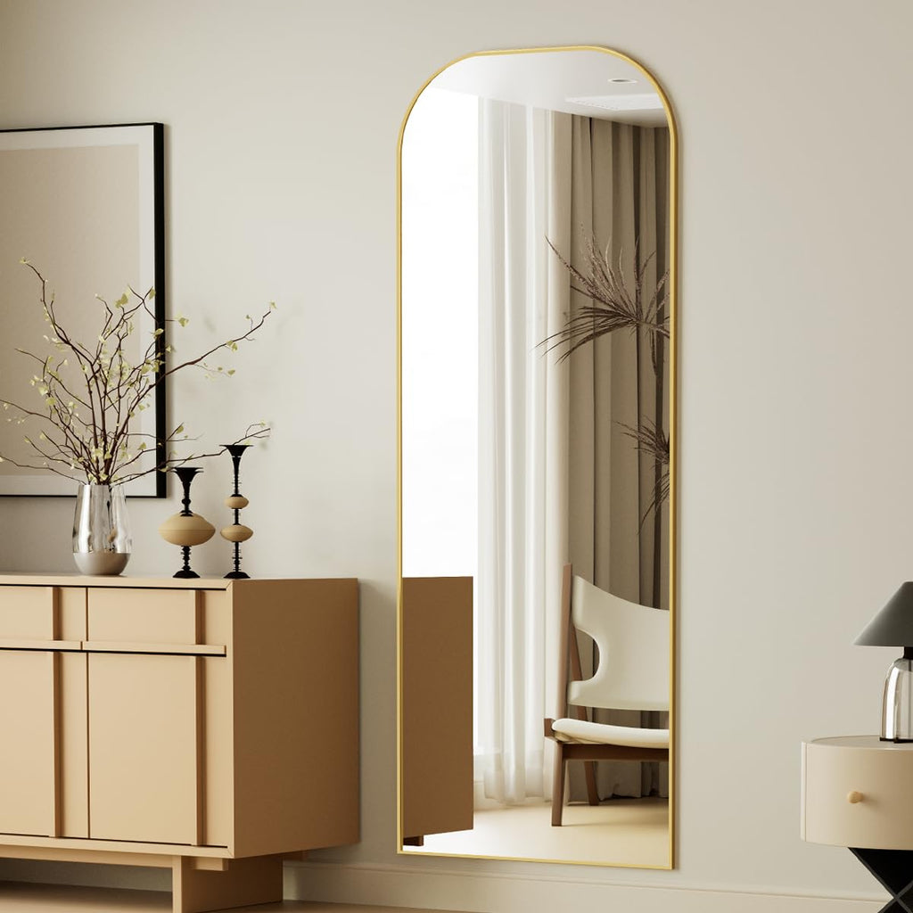 Full Length Mirror, 56"x21" Mirror Full Length with Stand