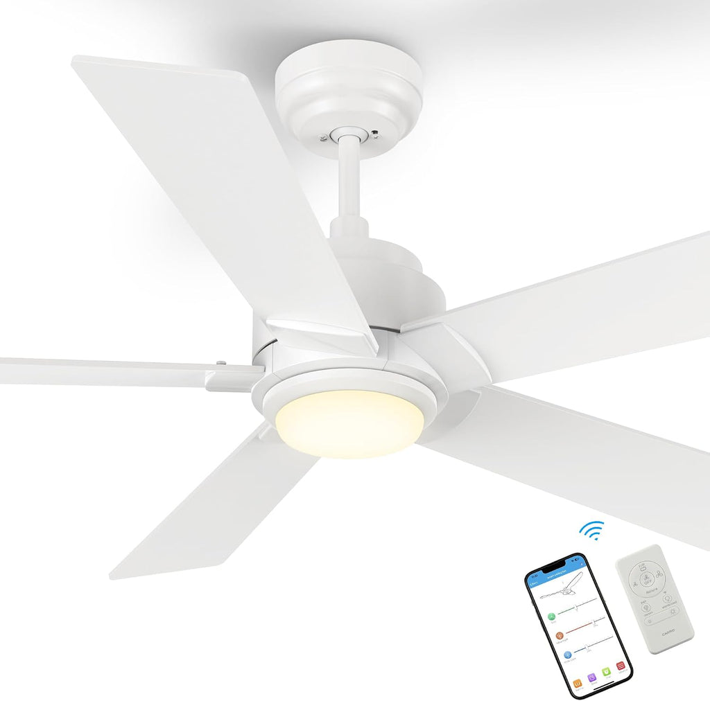 60 Inch DC Ceiling Fans with Lights and Remote Control, Modern Ceiling Fan Works with APP/Alexa/Google Assistant/Siri