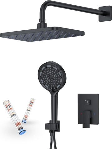 Matte Black 11-Inch Rainfall Shower System