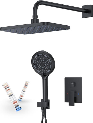 Matte Black 11-Inch Rainfall Shower System