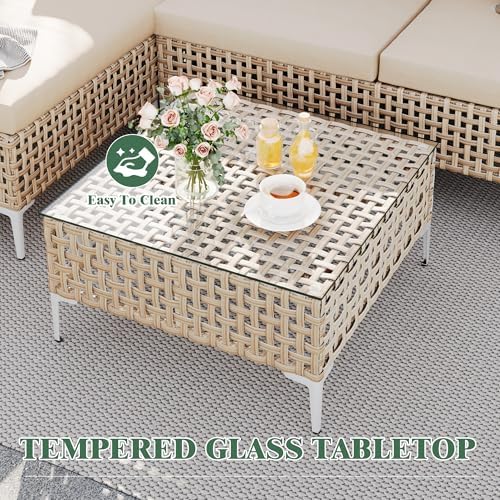 Wicker Outdoor Patio Furniture Set - Conversation | All-Weather Resistant with Thick Cushions for Patio, Garden & Porch