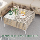 Wicker Outdoor Patio Furniture Set - Conversation | All-Weather Resistant with Thick Cushions for Patio, Garden & Porch