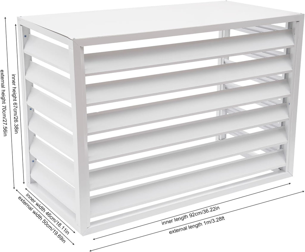 Air Conditioner Fence Panels Air Conditioner Privacy Screen Pool Equipment Enclosure Aluminum Alloy AC Fence Covers