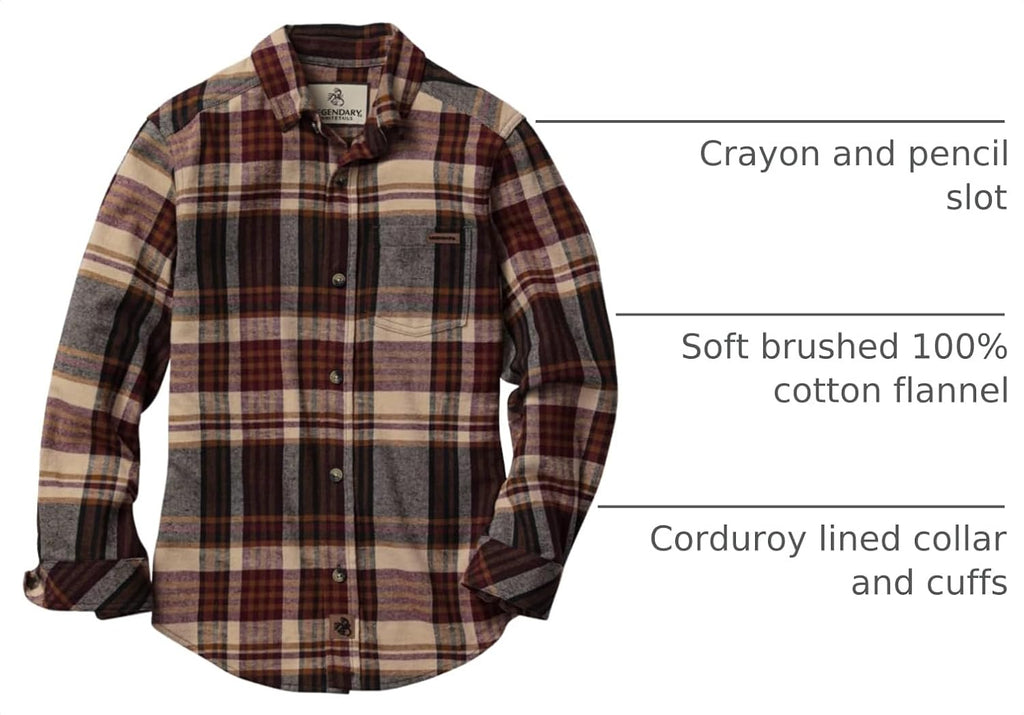 Unisex Kids Lumberjack Flannel Long Sleeve Button Down Shirt
