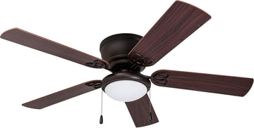 Benton Traditional 52 Inch Ceiling Fan with Light, LED Flush Mount Ceiling Fan, Indoor Fan with 5 Blades