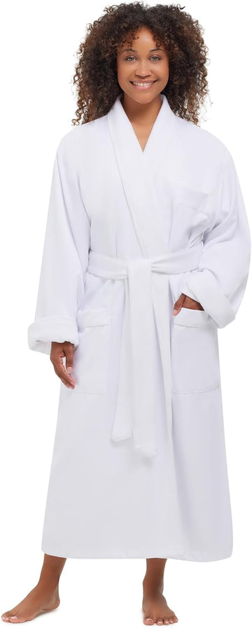 Terry Lined Microfiber Hotel Robe - Luxury Spa Bathrobe