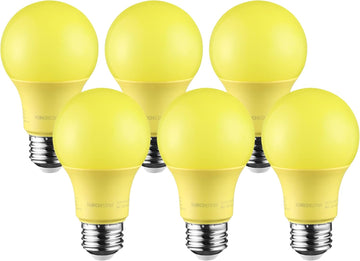 LED A19 Yellow Light Bulbs, E26 Base, UL Listed