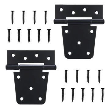 2 Pack 3-1/2 Inch Shed Door Hinges Gate Hinges, Gate Hinges Heavy Duty for Wood Fence Barn Door, Offset Screw Holes