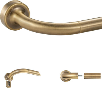 Antique Bronze Disc Curtain Rods, Window Curtain Rod,Adjustable Room Darkening Drapery Rod