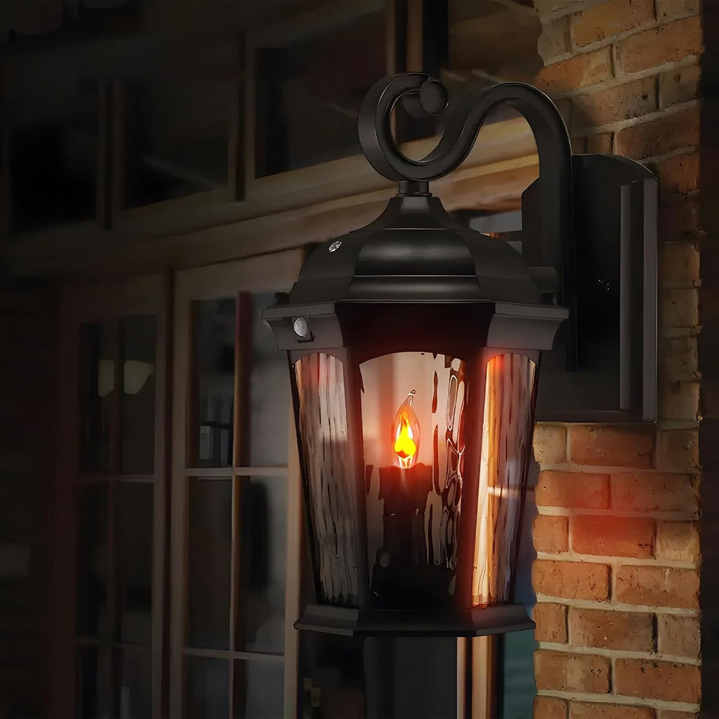 Upgraded Flame Light Bulbs, Compact E12 Chandelier Base Candle Flickering Fire Light Bulb for Halloween Christmas