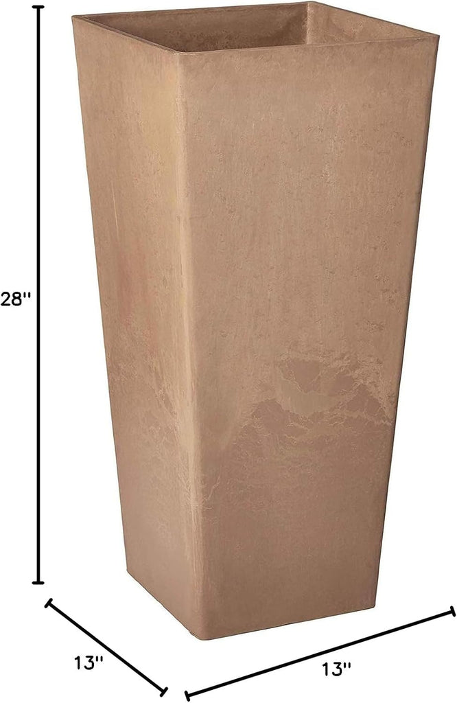 PSW FS32TP Contempo Tall Square Planter, 13 by 13 by 28-Inch