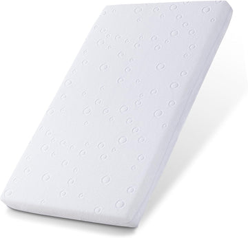 Baby Bassinet Mattress, 42" x 24" x 2" Dual Sided Gel Memory Foam Mattress with Breathable Removable Soft Cover Fit