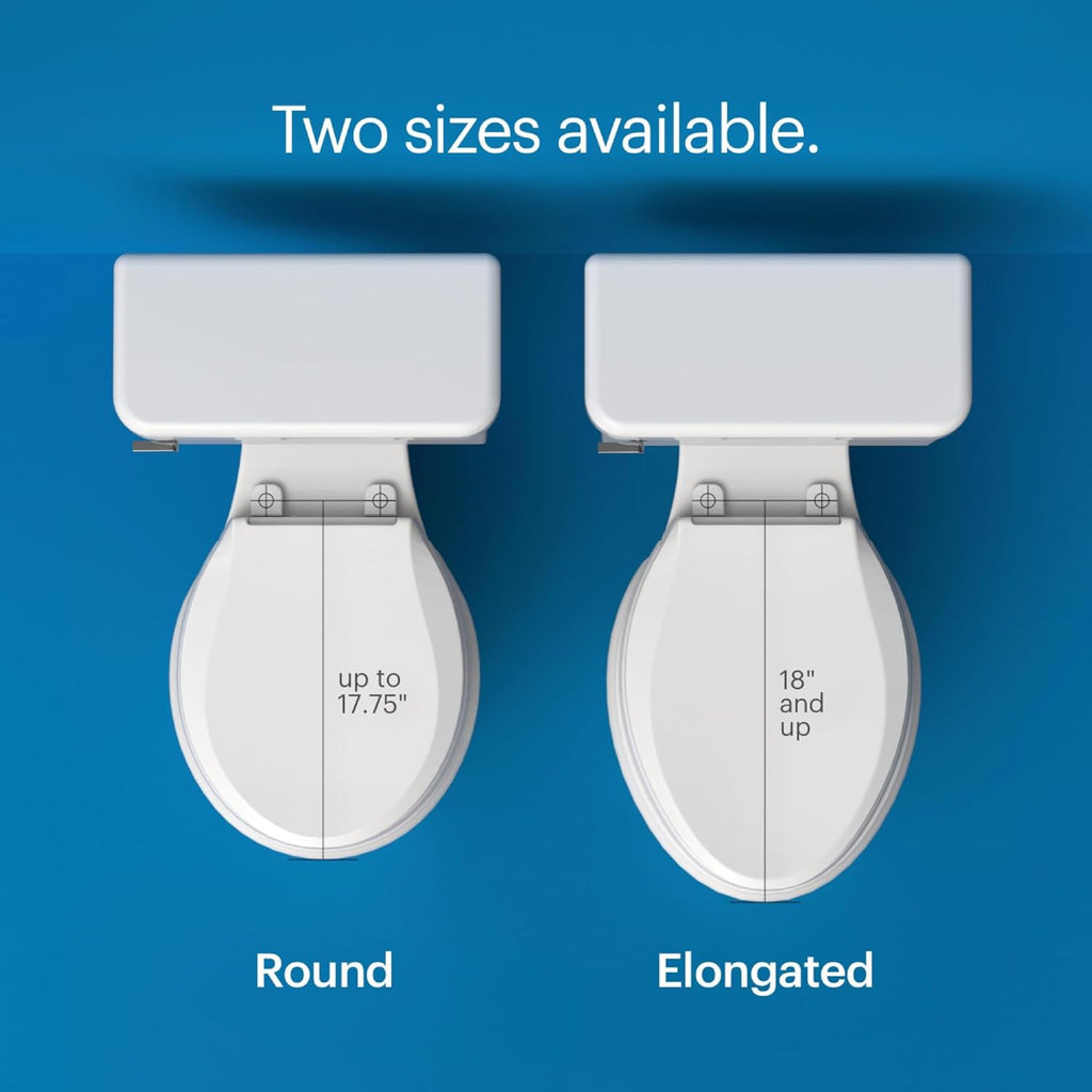 Non-Electric Elongated Bidet Toilet Seat with Dual Nozzles, Ambient Water Temperature, Easy Installation