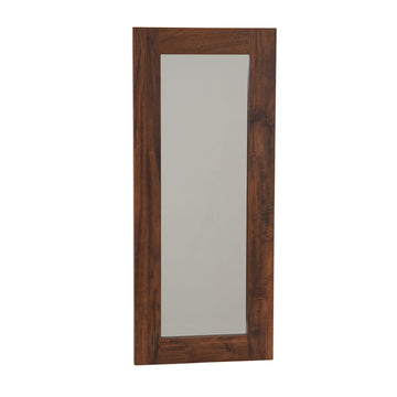 Rectangle Wall Mirror Décor, Hickory Finish