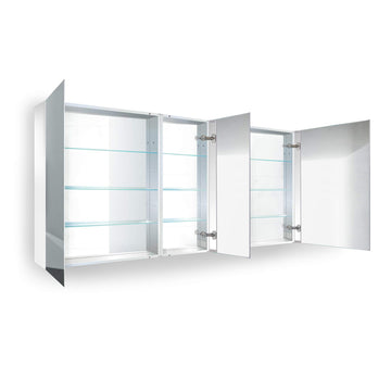 60 Inch Tri-View Medicine Cabinet | Recess or Surface Mount | Blum Hinge 170 Degree Soft Close | (60"x30"
