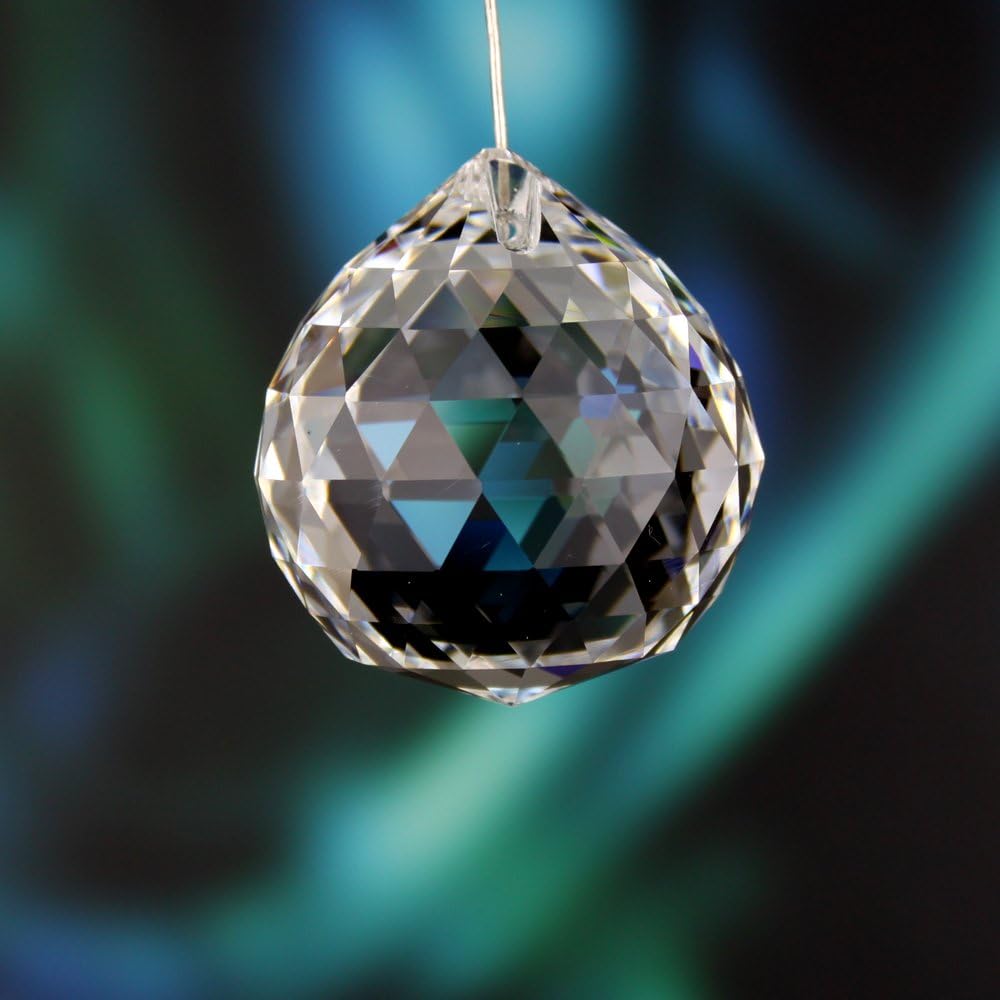 40mm 30% Lead Crystal Ball Prism - 1.57" Clear Suncatcher feng shui