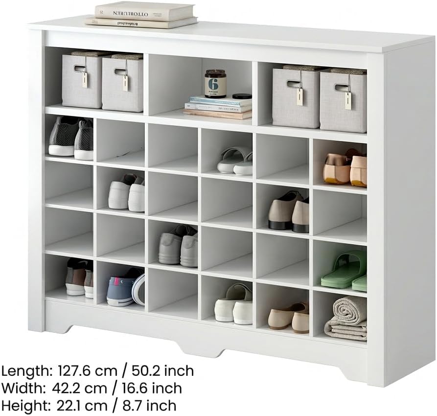 Modern Shoe Cabinet 5-Tier Shoe Organizer, Wood Shoe Rack , Closet, Durable MDF Vertical Storage Sh