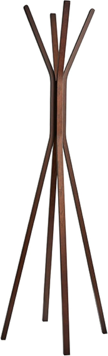 Toby Coat Rack with Natural Oak Finish - Space-Saving Entryway Organizer Perfect for Coats, Bags, Purses and Hats - 6
