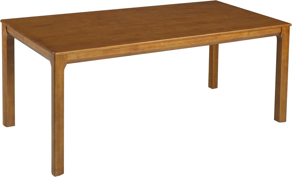 Ace 70.28'L Solid Wood Dining Table for 6-8 People, Rubber Wood Dining Room Table, Minimalist Modern Rectangular