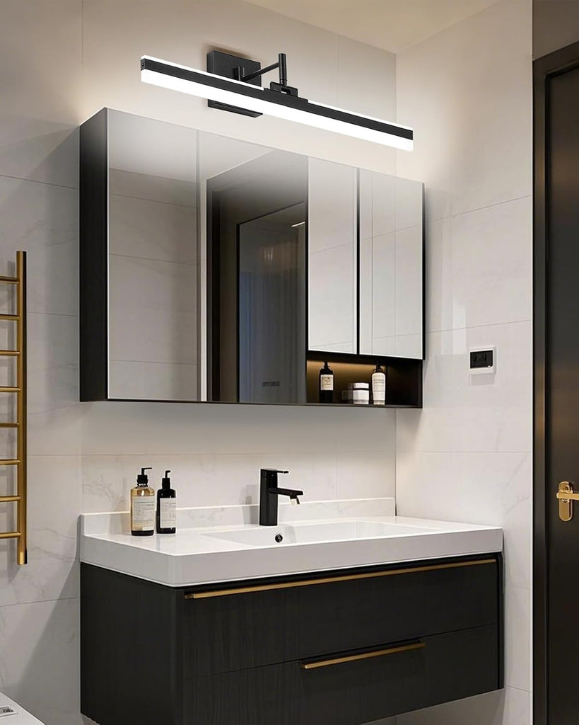 Modern LED Vanity Light,23.6'' Adjustable & Rotatable Bathroom Light Fixture Above Mirror, Wall Sconce,ETL, Black