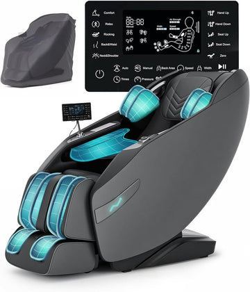 Massage Chair 3D Full Body Zero Gravity Recliner 55" SL Track | Back Heat,28 Airbags,12 Auto Modes,Body Scan,AI Voice