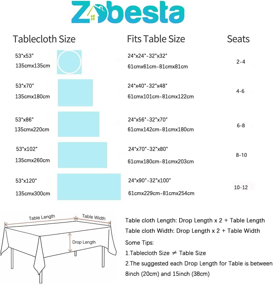 White Linen Tablecloth Rectangle 53 x 86 Inch, Cotton Linen Table Cloth Rectangle Heavy Weight Washa
