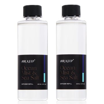 Ocean Mist&Sea Salt Reed Diffuser Refill - 6.76 fl oz*2 - Premium Scented Oil Aromatherapy - Long-Lasting Fragrance