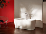 Whirlpool Tub Air Jetted Freestanding Bathtub Jericho 67 In White Acrylic with Fiberglass Backing 200 Aero Bubble