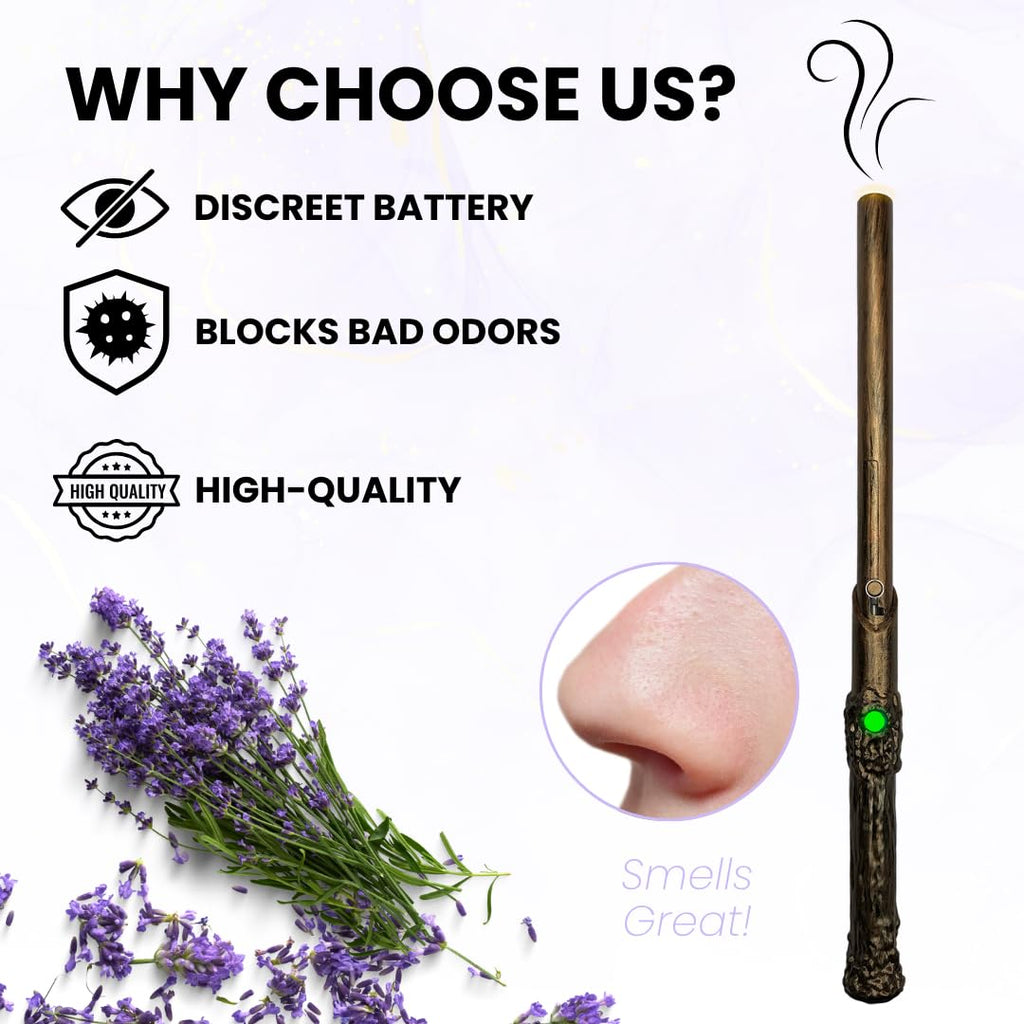 Rechargeable Aromatherapy Wand Diffuser with Adjustable Thread Design, 12-Inch Slim Battery Stick for Pocket or Bag