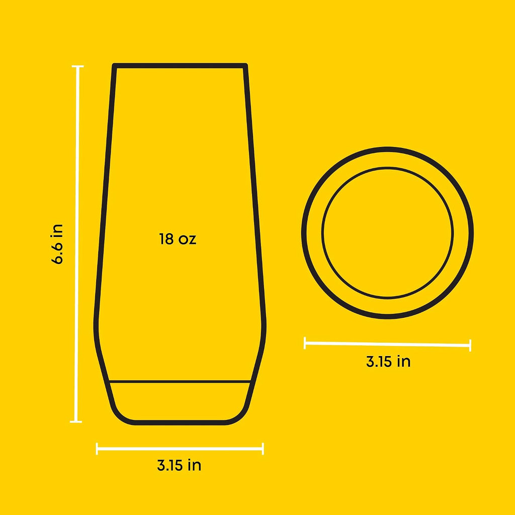 Gwen 18.5 oz Highball Glasses, 4pc Tall Glass Sets. Lead-Free Crystal Glass Drinking Glasses. Water Glasses, Mojito