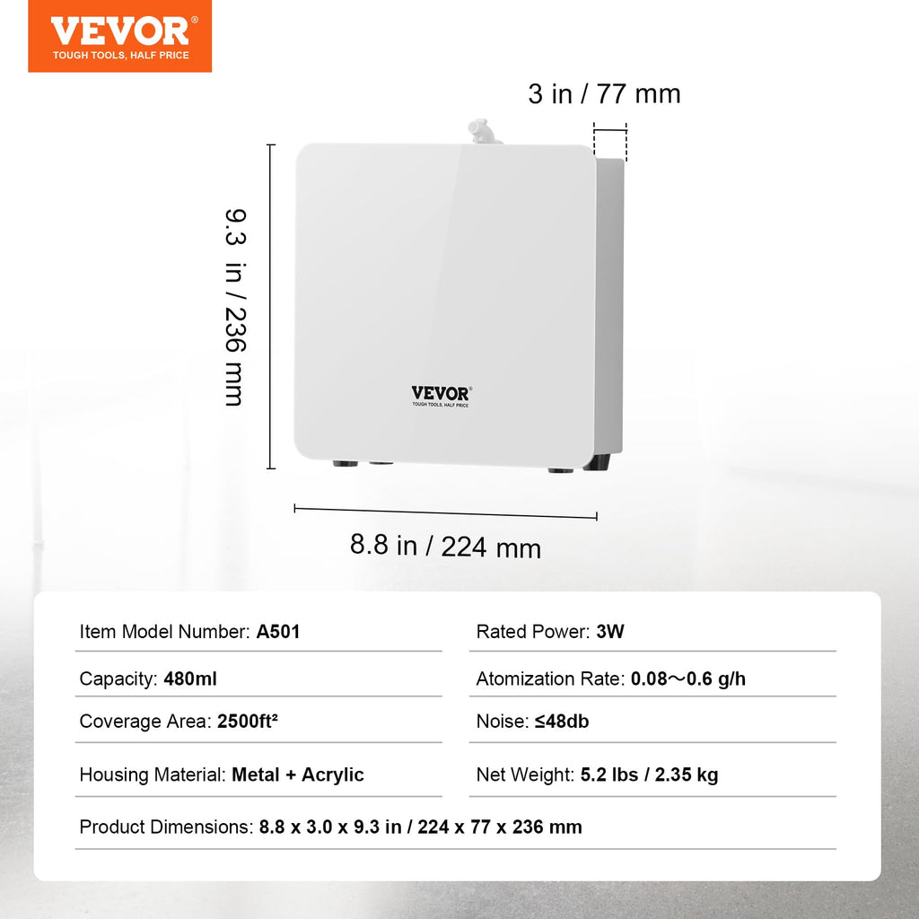 Scent Air Machine, 480ml Bluetooth Smart Essential Oil Diffuser with Cold Air Tech, Waterless Scent Diffuser Cover