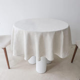Textured Tablecloth 100% Linen Table Cloth, Kitchen Dinning Tabletop Decoration and Indoor Use (Roun