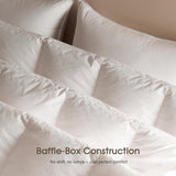 Feather and Down Fibres Comforter Queen - 100% Organic Cotton, Quill-Free & Ethical