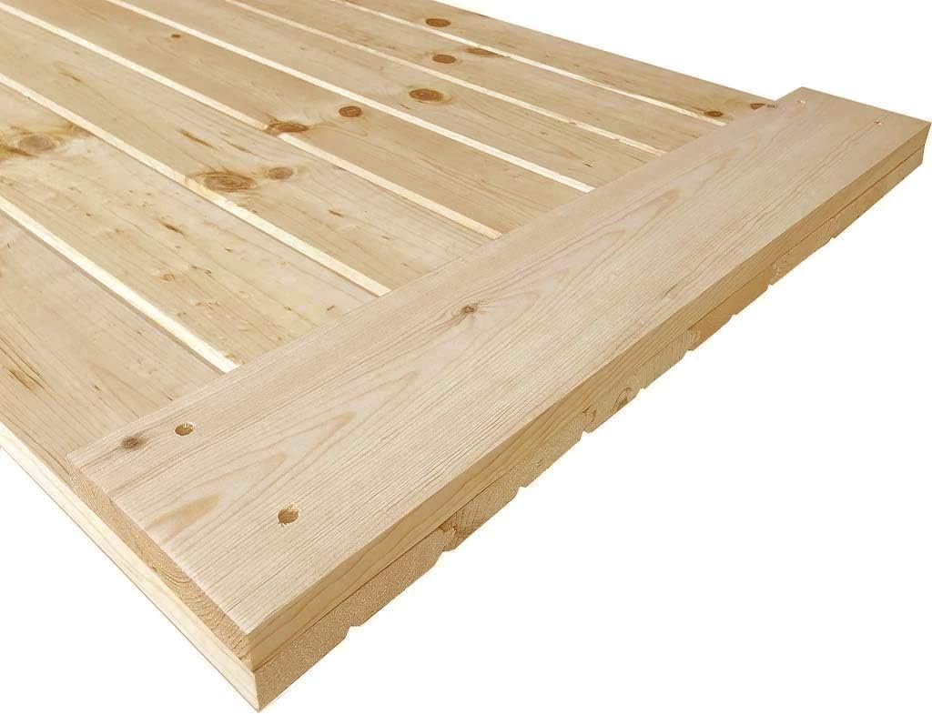 K-Bar Solid Pine Core Unfinished Interior Barn Door Slab DIY Kit 83.5 in. x 36 in.