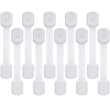 Child Safety Cabinet Locks - (10 Pack) Baby Proofing Latches to Drawer Door Fridge Oven Toilet Seat Kitchen Cupboard