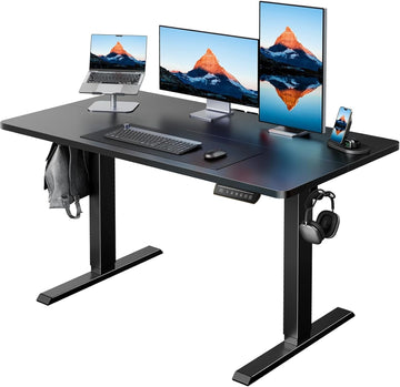 48x23 Inch Electric Standing Desk, Adjustable, Black