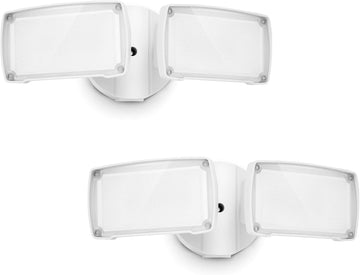 2-Pack 19W Dusk to Dawn LED Security Light Outdoor, 2 Adjustable Head, 2000LM, 5000K, IP65 Waterproof, Super Bright